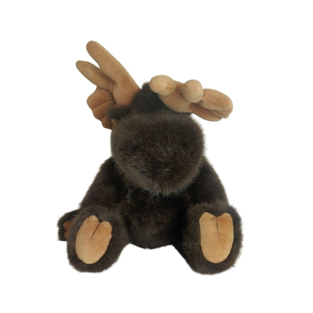 Vintage Boyds Collection Moose Puppet Jointed Weighted Bean Plush 1990